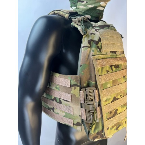 Бронежилет ЗАЩИТНИК в Новокузнецке с кевларовым баллистическим пакетом C2, капами и бронеплитами Бр5