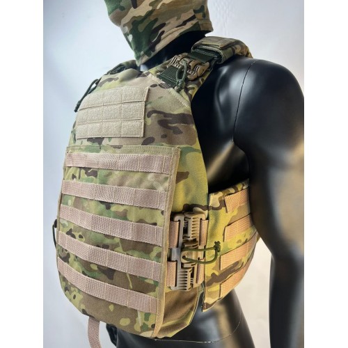 Бронежилет ЗАЩИТНИК в Новокузнецке с кевларовым баллистическим пакетом C2, капами и бронеплитами Бр5