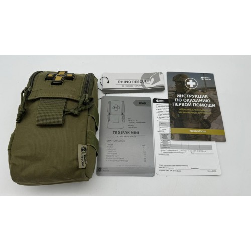 Военная тактическая аптечка RHINO RESCUE IFAK TRD MINI 11в1 в Новокузнецке