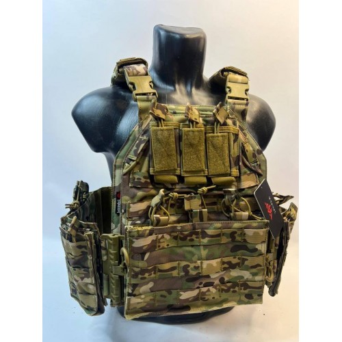 Жилет (плитник быстросъёмный YAKEDA original /разгрузка)2 с подсумками на спине в Новокузнецке