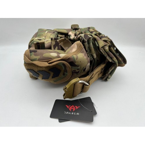 Пояс разгрузочный YAKEDA тактический с подсумками в Новокузнецке