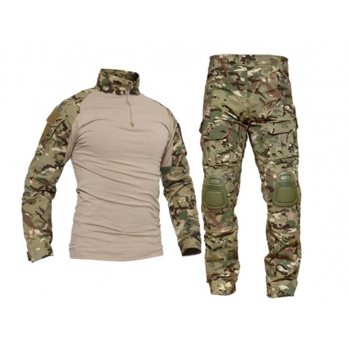 Костюм тактический с наколенниками и налокотниками камуфляжный MTP «Shark  Skin» в Новокузнецке