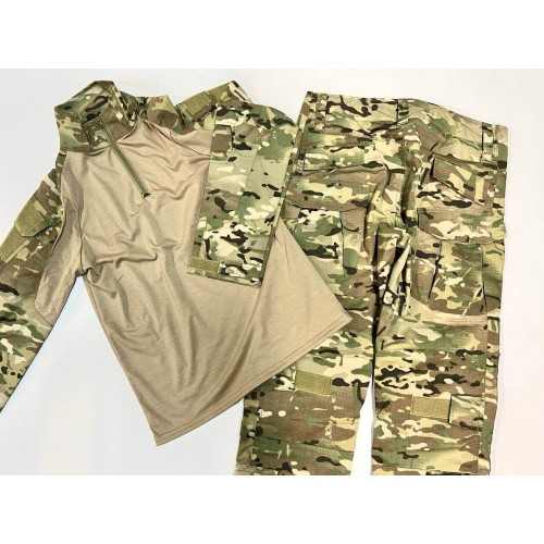 Костюм тактический с наколенниками и налокотниками камуфляжный MTP «Shark  Skin» в Новокузнецке