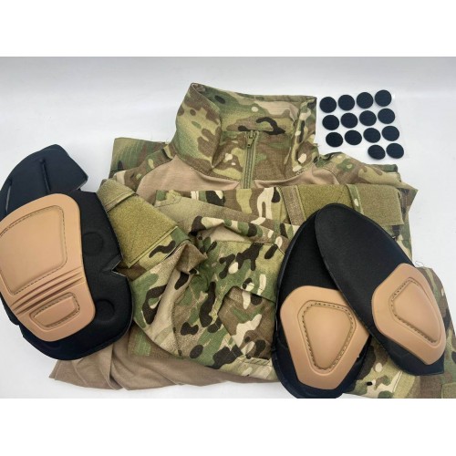 Костюм тактический с наколенниками и налокотниками камуфляжный MTP «Shark  Skin» в Новокузнецке