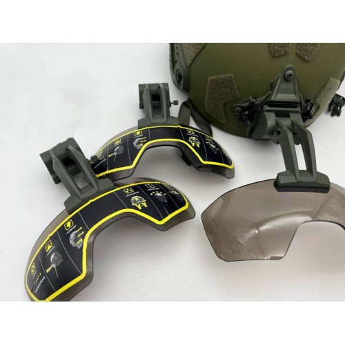 Откидные флип очки с кронштейном на шрауд для тактического шлема в Новокузнецке