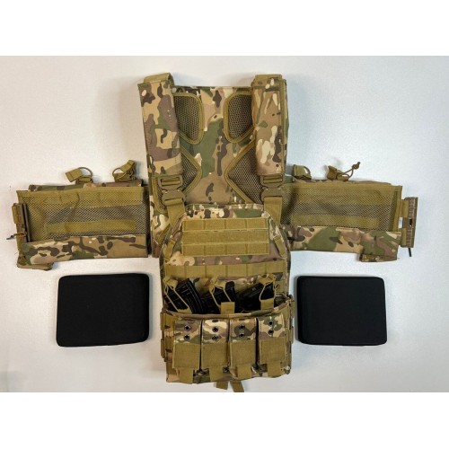 Жилет (плитник быстросъёмный/разгрузка) с возможностью установки боковых плит или боковых баллистических пакетов в Новокузнецке